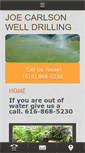 Mobile Screenshot of joecarlsonwelldrilling.com